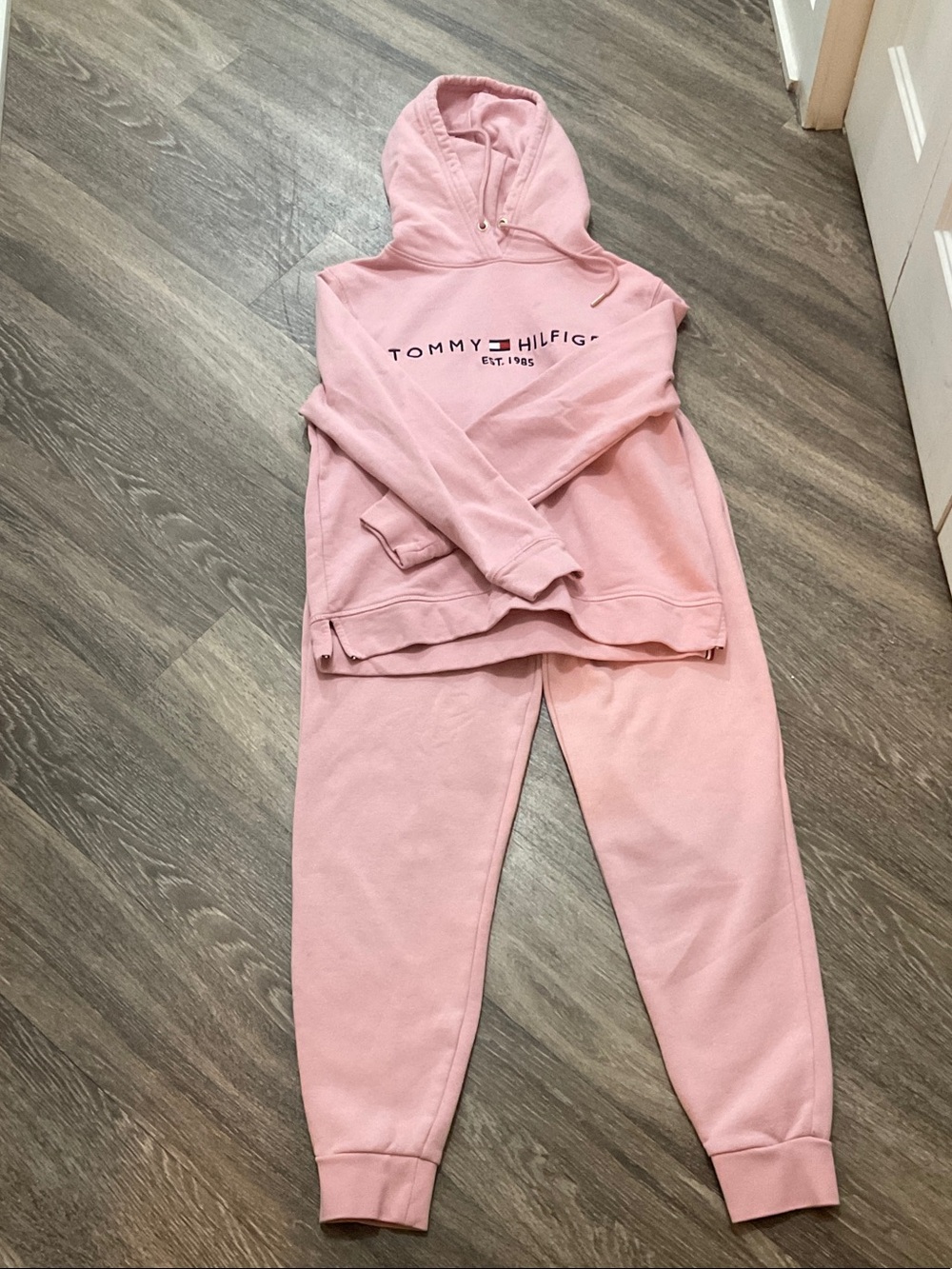 Tommy Hilfiger Light Pink Hoodie & Jogger Pants
